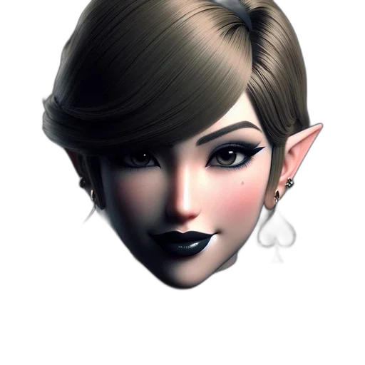 face, mask, staff, crown, concept art, fantasy art, 3d render, photorealistic transparent PNG cut-out