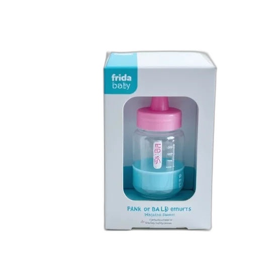 bottle, white, cardboard, box, blue, lid, featuring, brand transparent PNG cut-out