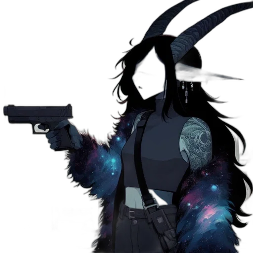 weapon, staff, jacket, mask, concept art, cyberpunk, anime, pixel art transparent PNG cut-out