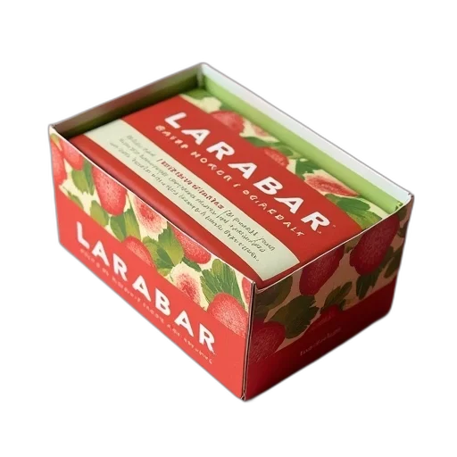 food, box, larabars, strawberry, green transparent PNG cut-out