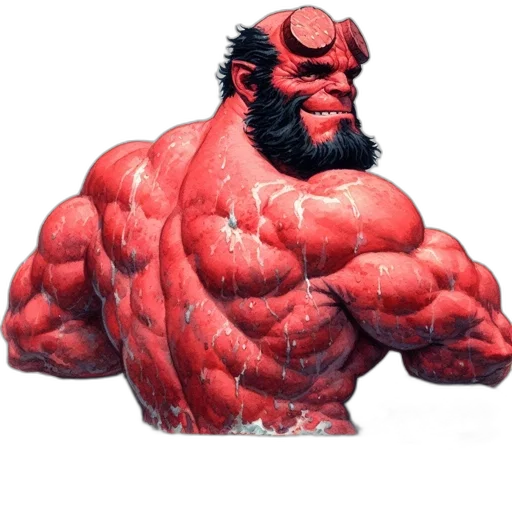 animal, creature, concept art, comic book art, 3d render, photorealistic, red, imposing transparent PNG cut-out