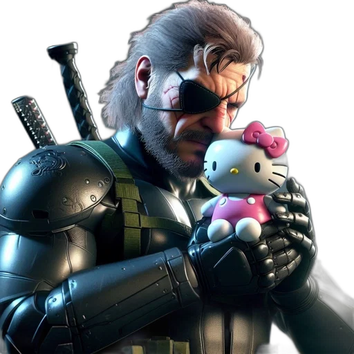 weapon, sword, cyberpunk, concept art, comic book art, 3d render, soldier, character transparent PNG cut-out