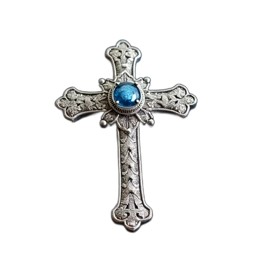 jewelry, sword, staff, crown, blue, silver, cross, gemstone transparent PNG cut-out