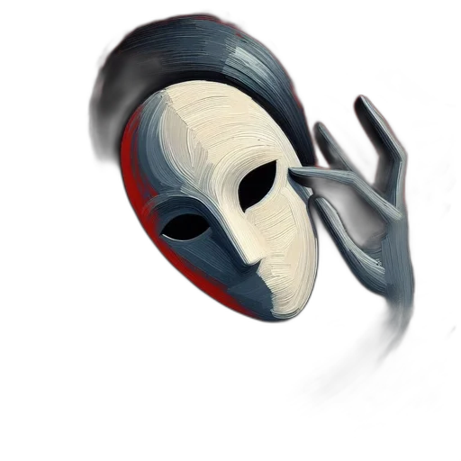 mask, face, creature, concept art, 3d render, fantasy art, photorealistic, white transparent PNG cut-out