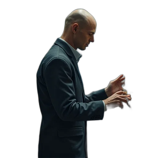 jacket, staff, robot, face, concept art, inspection, services transparent PNG cut-out