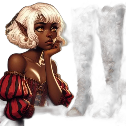 concept art, fantasy art, pixel art, comic book art, earth tones, dark, red, monochrome transparent PNG cut-out