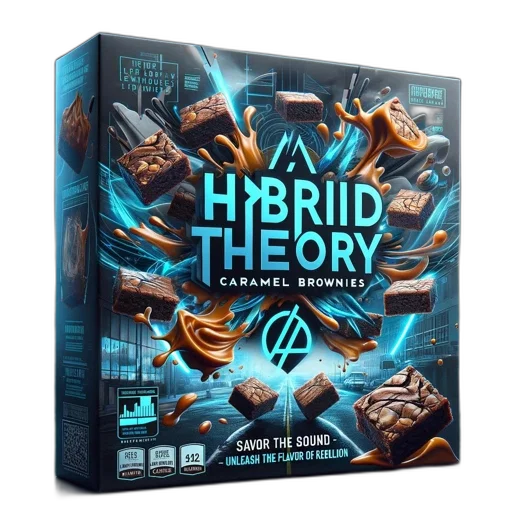dark, packaging, hybrid, theory, caramel, brownies, neon, blue transparent PNG cut-out