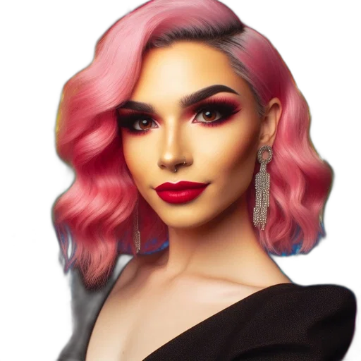 hair, face, cartoon, photorealistic, watercolor, fantasy art, pastel, colorful transparent PNG cut-out