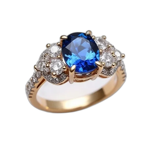 jewelry, crown, blue, tanzan, ring, white, zirite, gold transparent PNG cut-out