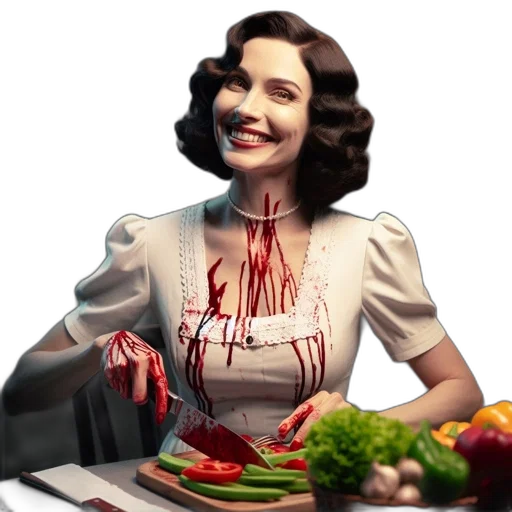 food, dress, face, concept art, photorealistic, pixel art, comic book art, dimly transparent PNG cut-out