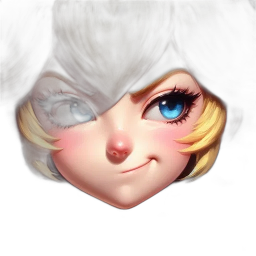 face, hair, crown, mask, 3d render, photorealistic, concept art, fantasy art transparent PNG cut-out