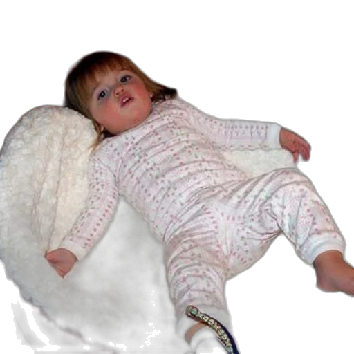 creature, jacket, 3d render, photorealistic, child, pajamas, laying, pet transparent PNG cut-out