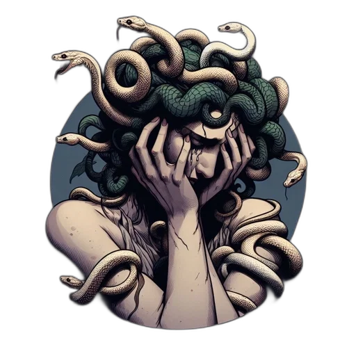 creature, mask, crown, hair, concept art, comic book art, pixel art, fantasy art transparent PNG cut-out