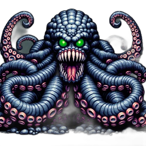 creature, animal, staff, mask, pixel art, concept art, fantasy art, 3d render transparent PNG cut-out