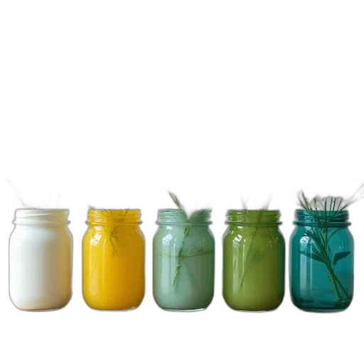 bottle, food, green, colorful, earth tones, blue, collection, five transparent PNG cut-out