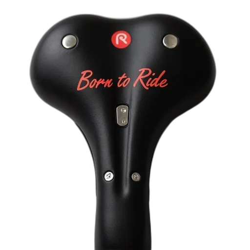 black, bicycle, seat, words, born, ride, written, red transparent PNG cut-out