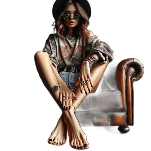 jewelry, furniture, shoes, photorealistic, concept art, 3d render, fantasy art, woman transparent PNG cut-out