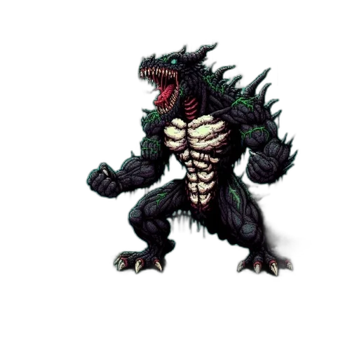 creature, animal, dragon, pixel art, concept art, 3d render, fantasy art, illustrated transparent PNG cut-out