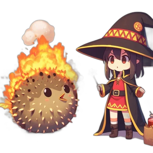 hat, staff, food, weapon, concept art, fantasy art, pixel art, anime transparent PNG cut-out