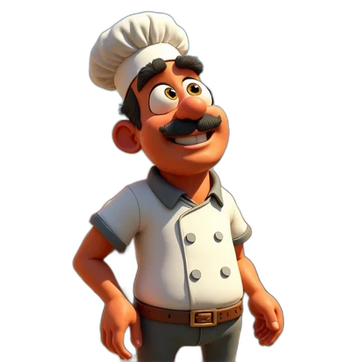 staff, food, hat, face transparent PNG cut-out