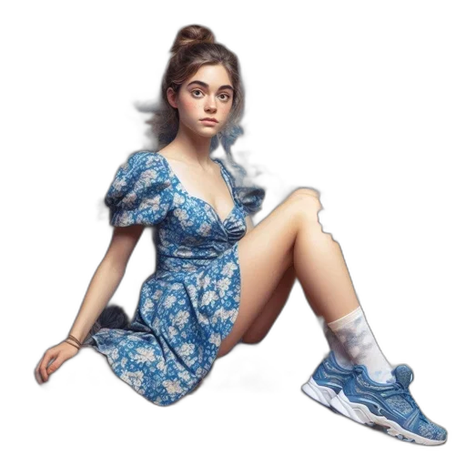 dress, shoes, jacket, face, photorealistic, concept art, fantasy art, pixel art transparent PNG cut-out