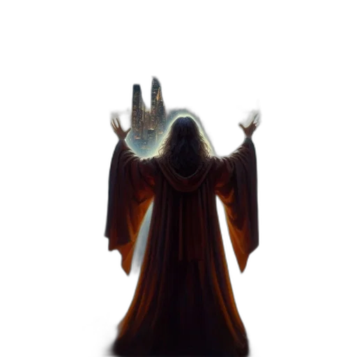 staff, crown, mask, creature, 3d render, concept art, pixel art, fantasy art transparent PNG cut-out