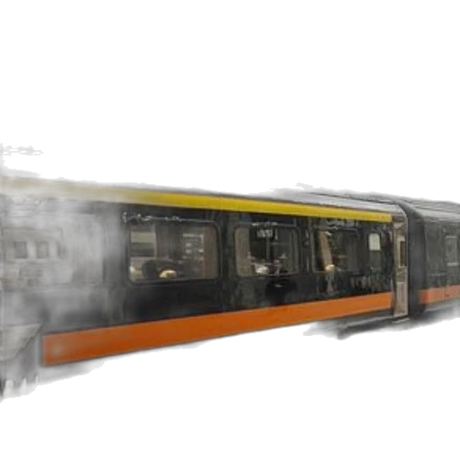 weapon, 3d render, photorealistic, concept art, fog, sleek, black, train transparent PNG cut-out