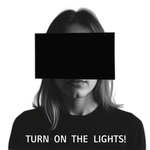 jacket, dress, face, mask, neon lights, grayscale, image, person transparent PNG cut-out