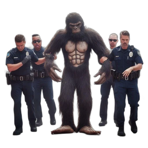 animal, creature, concept art, 3d render, comic book art, three, police, officers transparent PNG cut-out