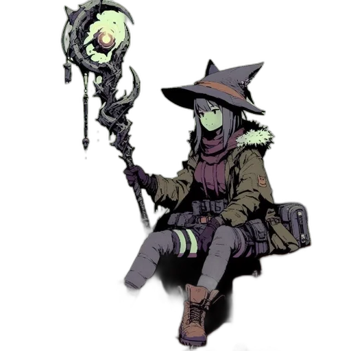 staff, creature, mask, weapon, concept art, pixel art, fantasy art, watercolor transparent PNG cut-out