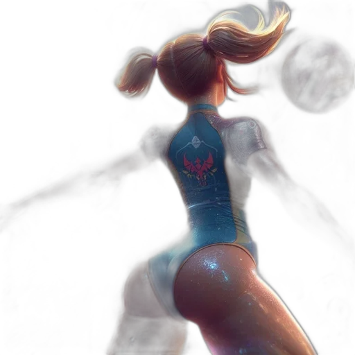 dress, robot, hair, creature, concept art, comic book art, fantasy art, 3d render transparent PNG cut-out