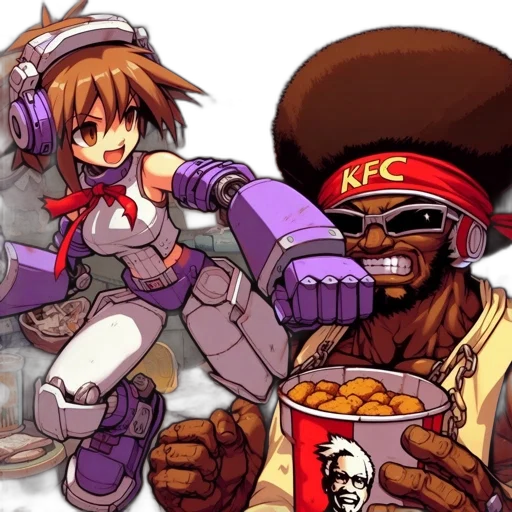 food, anime, pixel art, concept art, comic book art, fire, two, animated transparent PNG cut-out