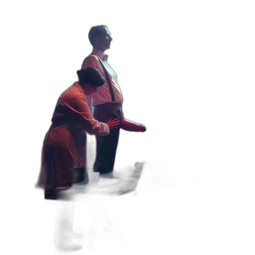 staff, dress, mask, robot, concept art, 3d render, photorealistic, pixel art transparent PNG cut-out