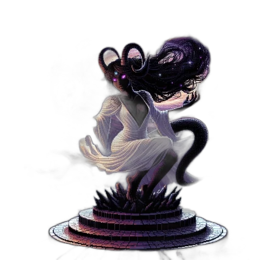 creature, animal, crown, concept art, fantasy art, 3d render, comic book art, dark transparent PNG cut-out