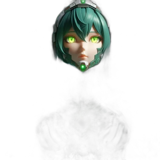 mask, face, robot, creature, concept art, fantasy art, anime, photorealistic transparent PNG cut-out