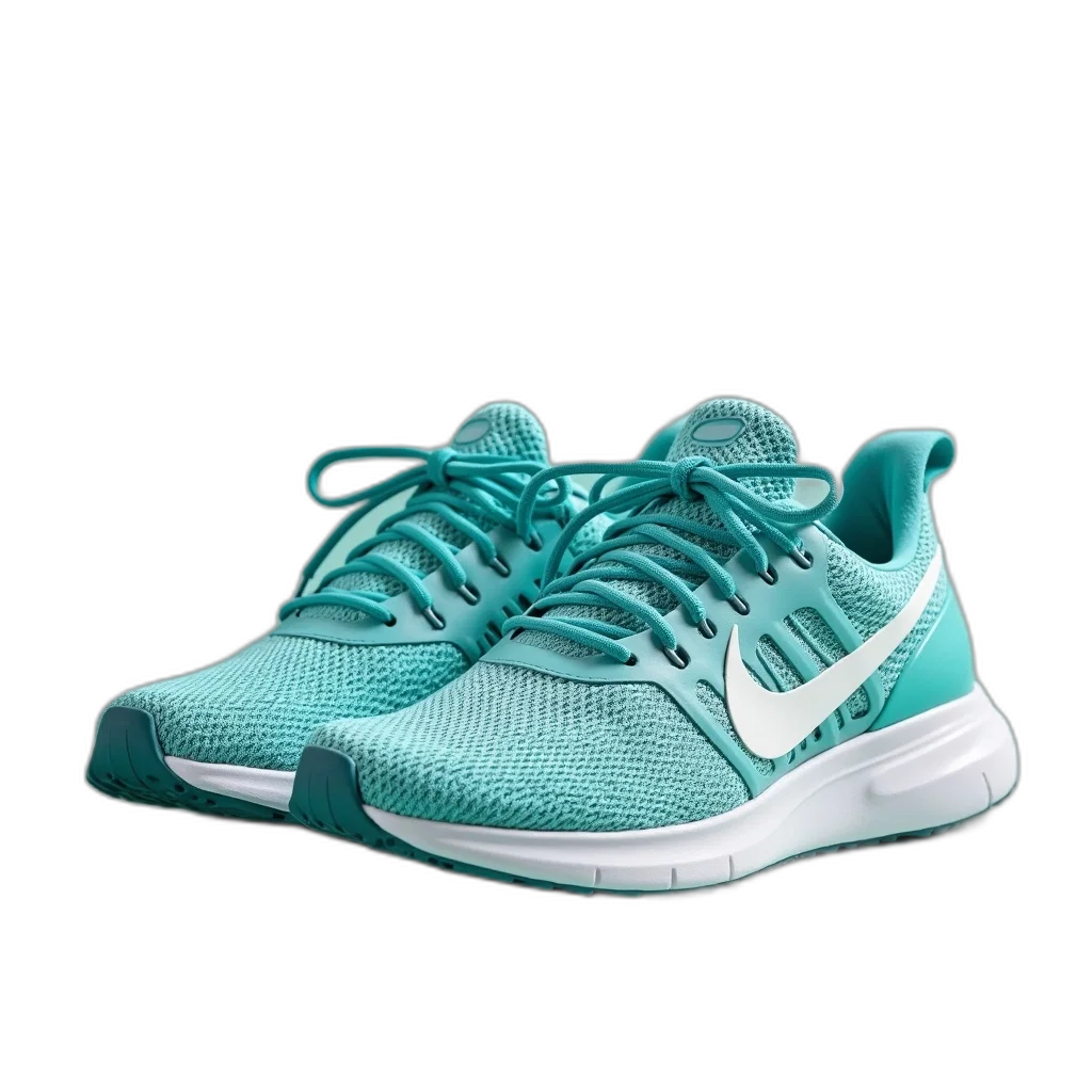 shoes, vaporwave, pastel, green, blue, neon, pair, teal-colored transparent PNG cut-out