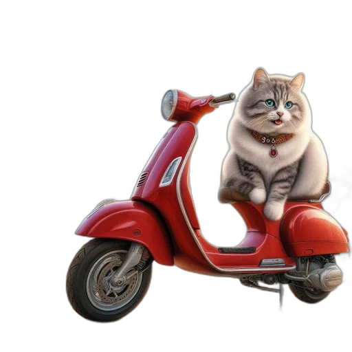 car, animal, photorealistic, concept art, 3d render, watercolor, large, cat transparent PNG cut-out