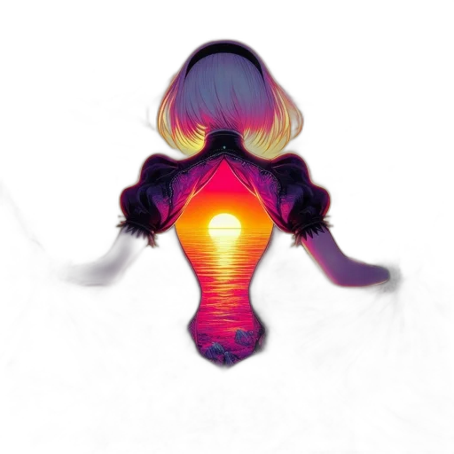 hair, flower, mask, creature, concept art, 3d render, pixel art, fantasy art transparent PNG cut-out