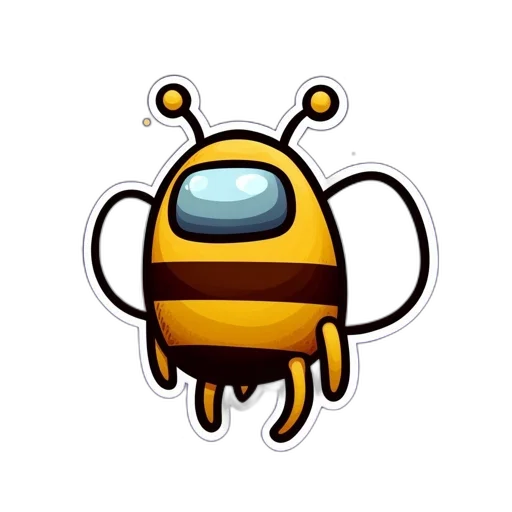 robot, animal, creature, concept art, pixel art, cartoonish, bee, floats transparent PNG cut-out