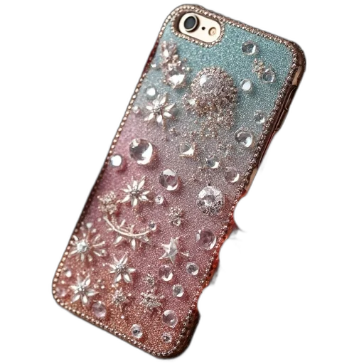 jewelry, pastel, fashion, cellphone, case, custom, diamond, phone transparent PNG cut-out