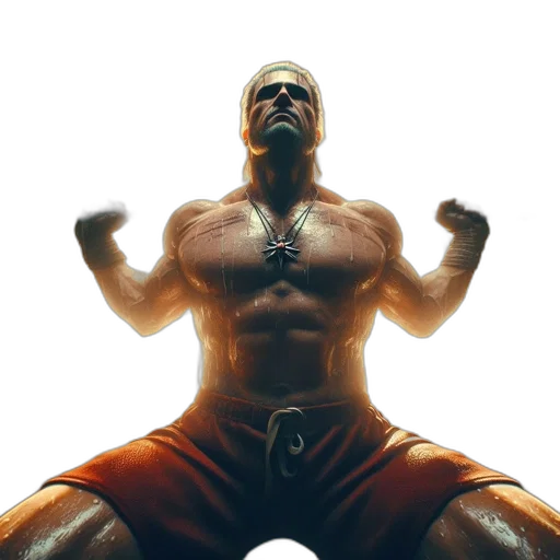 animal, 3d render, concept art, photorealistic, comic book art, dimly, lit, gym transparent PNG cut-out