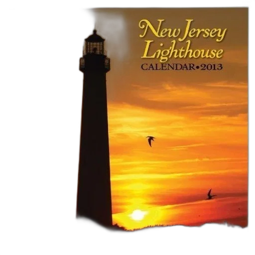 new, jersey, lighthouse, calendar, 2013, features, stunning, sunset transparent PNG cut-out