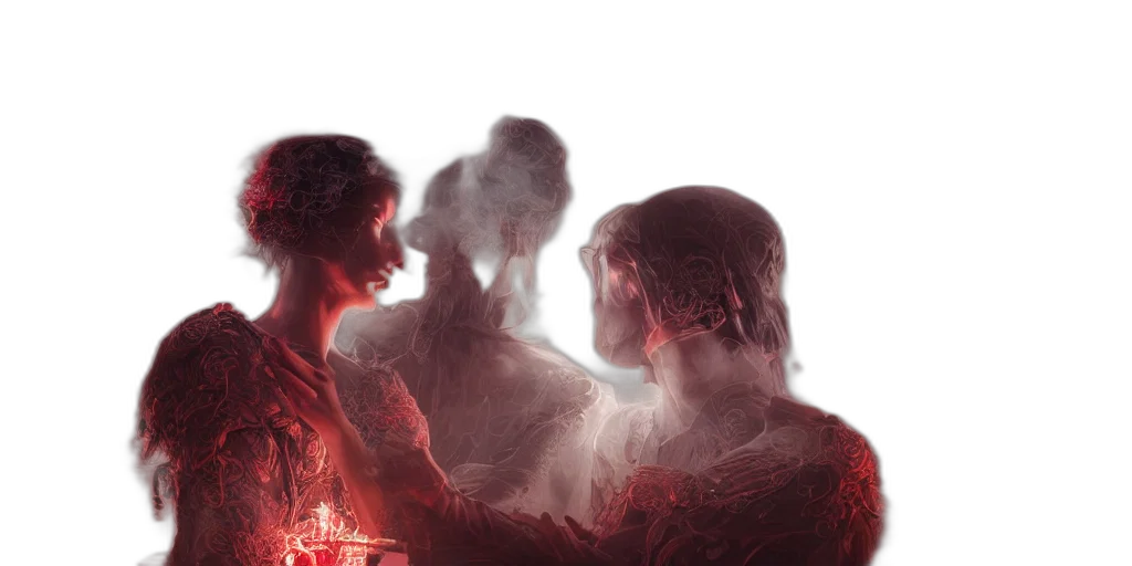 mask, concept art, fog, fire transparent PNG cut-out