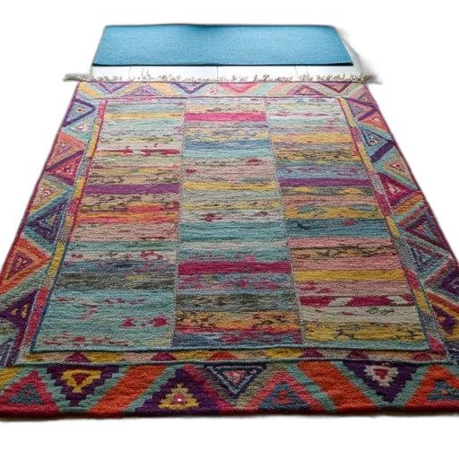 colorful, multicolored, rug, variety, patterns, textures, laid, out transparent PNG cut-out