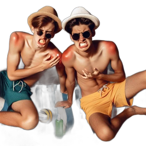 hat, watercolor, photorealistic, concept art, oil painting, beach, colorful, neon transparent PNG cut-out