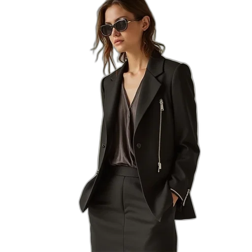 jacket, staff, monochrome, dark transparent PNG cut-out