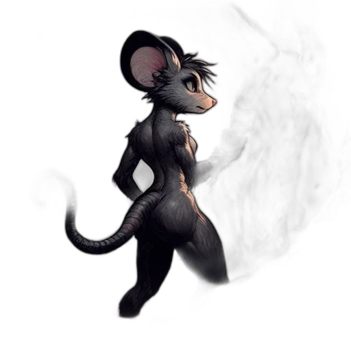 animal, staff, creature, jacket, concept art, fantasy art, 3d render, cartoon transparent PNG cut-out
