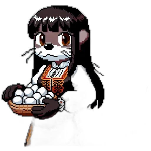 staff, food, weapon, animal, pixel art, anime, fantasy art, cartoon transparent PNG cut-out