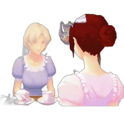 dress, hat, mask, crown, pixel art, anime, concept art, 3d render transparent PNG cut-out
