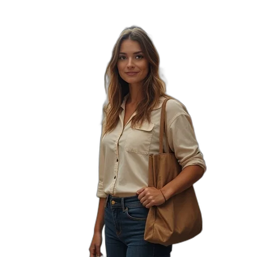 jacket, staff, jewelry, face transparent PNG cut-out